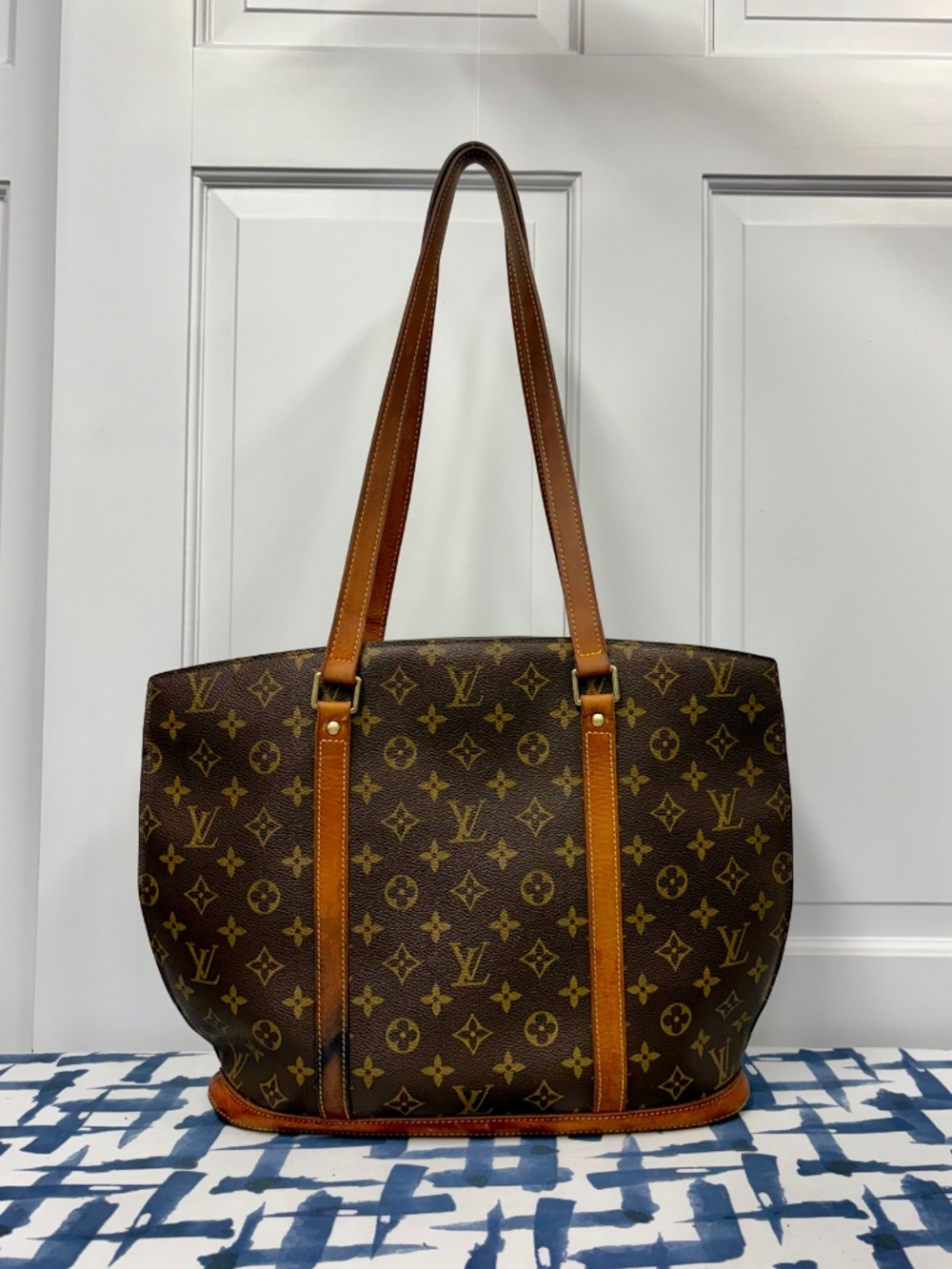 Vintage Louis Vuitton Babylone Tote Bag Brown Monogram Canvas Vachetta Leather - Picture 6 of 14